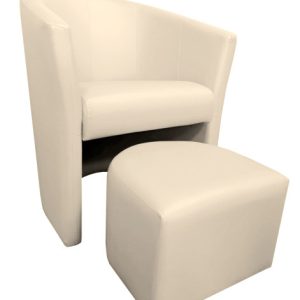 Fotel Club z podnóżkiem tkanina Eko skóra 126707 Fotel Club z podnóżkiem tkanina Eko skóra 126707