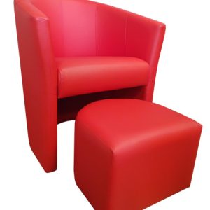 Fotel Club z podnóżkiem tkanina Eko skóra 126710 Fotel Club z podnóżkiem tkanina Eko skóra 126710