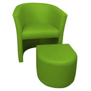 Fotel Club z podnóżkiem tkanina Eko skóra 126715 Fotel Club z podnóżkiem tkanina Eko skóra 126715