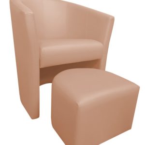 Fotel Club z podnóżkiem tkanina Eko skóra 126726 Fotel Club z podnóżkiem tkanina Eko skóra 126726