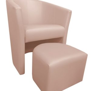 Fotel Club z podnóżkiem tkanina Eko skóra 126776 Fotel Club z podnóżkiem tkanina Eko skóra 126776