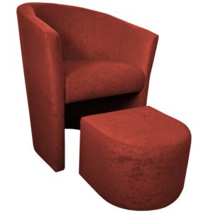 Fotel Club z podnóżkiem tkanina Mikrofaza 126772 Fotel Club z podnóżkiem tkanina Mikrofaza 126772