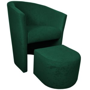 Fotel Club z podnóżkiem tkanina Mikrofaza 126686 Fotel Club z podnóżkiem tkanina Mikrofaza 126686