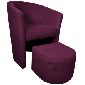 Fotel Club z podnóżkiem tkanina Mikrofaza 126714 Fotel Club z podnóżkiem tkanina Mikrofaza 126714