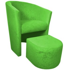 Fotel Club z podnóżkiem tkanina Mikrofaza 126733 Fotel Club z podnóżkiem tkanina Mikrofaza 126733