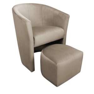 Fotel CLUB z podnóżkiem tkanina Welur 126684 Fotel CLUB z podnóżkiem tkanina Welur 126684