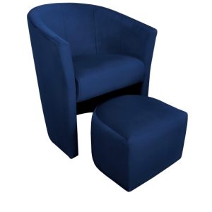 Fotel CLUB z podnóżkiem tkanina Welur 131265 Fotel CLUB z podnóżkiem tkanina Welur 131265