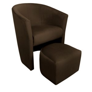 Fotel CLUB z podnóżkiem tkanina Welur 126740 Fotel CLUB z podnóżkiem tkanina Welur 126740