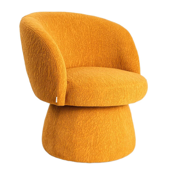 Fotel CONFORT obrotowy musztardowy 70x75,5x80 cm HOMLA 961034