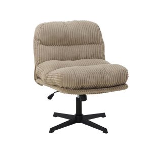 Fotel CORDIVO sztruksowy obrotowy beżowy 66x71x83 cm HOMLA 1037264 Fotel CORDIVO sztruksowy obrotowy beżowy 66x71x83 cm HOMLA 1037264