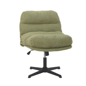 Fotel CORDIVO sztruksowy obrotowy oliwkowy 66x71x83 cm HOMLA 1037267 Fotel CORDIVO sztruksowy obrotowy oliwkowy 66x71x83 cm HOMLA 1037267