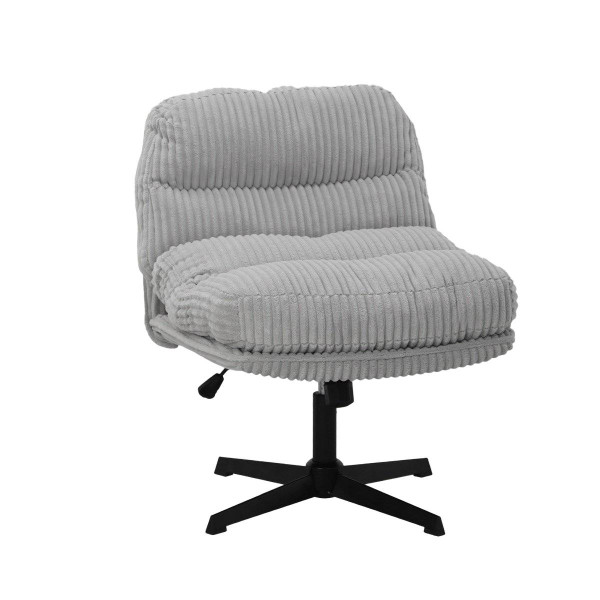 Fotel CORDIVO sztruksowy obrotowy szary 66x71x83 cm HOMLA 1037265