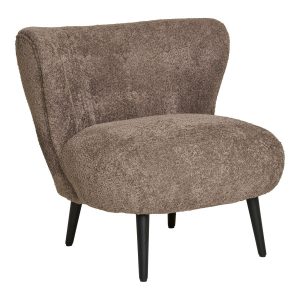 FOTEL Covelo BOUCLE brązowy/czarny drewniane nóżki 656631 FOTEL Covelo BOUCLE brązowy/czarny drewniane nóżki 656631