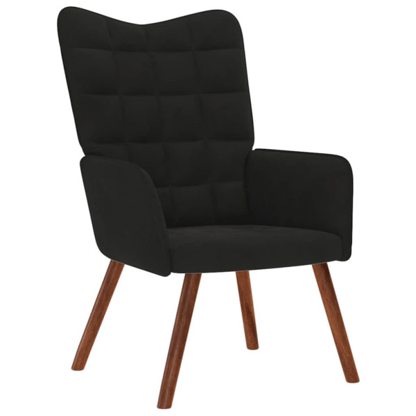 Fotel czarny obity aksamitem 788677