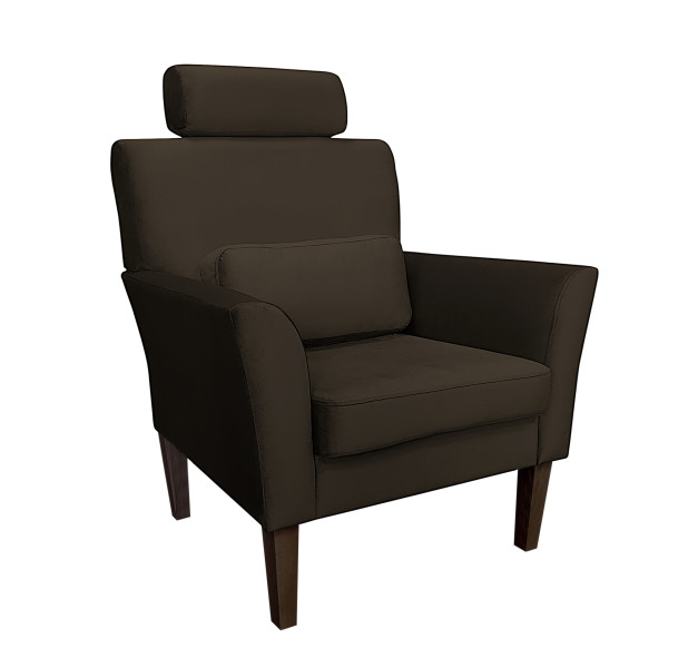 Fotel DENVER tkanina Welur noga drewniana 91659