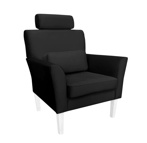 Fotel DENVER tkanina Welur noga drewniana 91666