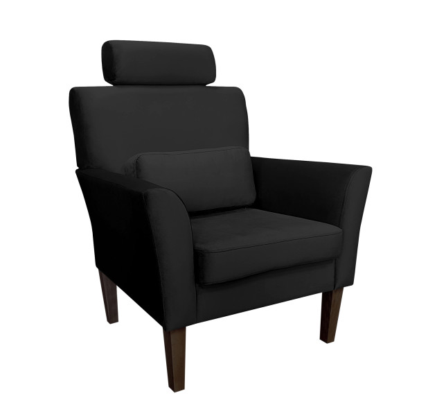 Fotel DENVER tkanina Welur noga drewniana 91672