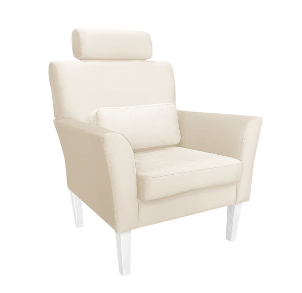 Fotel DENVER tkanina Welur noga drewniana 91635