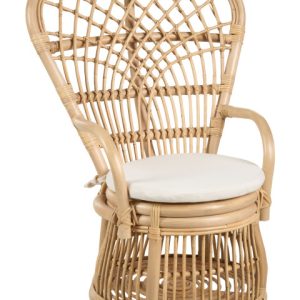 Fotel dla dzieci rattanowy naturalny ozdobny 327683