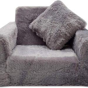 Fotel dla dzieci z funkcją spania – szary 432111 Fotel dla dzieci z funkcją spania – szary 432111