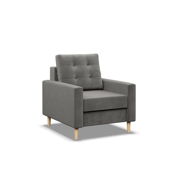 FOTEL do salonu BLANK skandynawski, tradycyjny JASNY SZARY 322895
