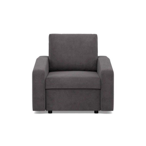 Fotel do salonu, BLOM, sztruks, 83x92x92 cm, ciemny szary | TYLETEGOTU 773027