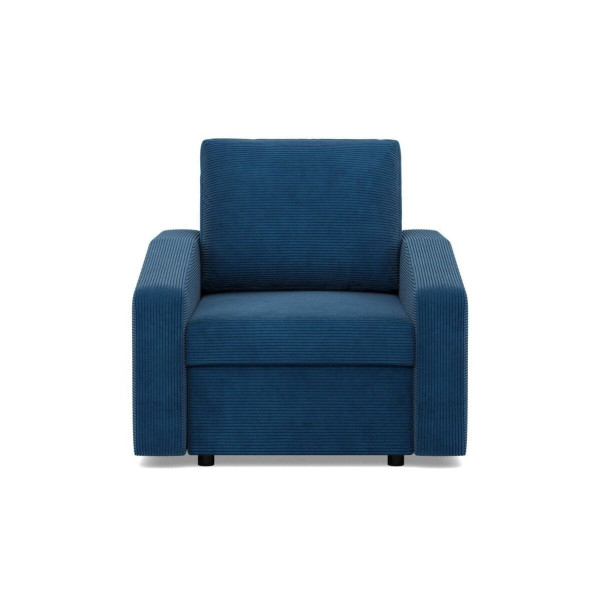 Fotel do salonu, BLOM, sztruks, 83x92x92 cm, granatowy | TYLETEGOTU 773023