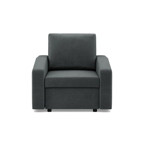 Fotel do salonu, BLOM, velvet, 83x92x92 cm, ciemny szary | TYLETEGOTU 772984