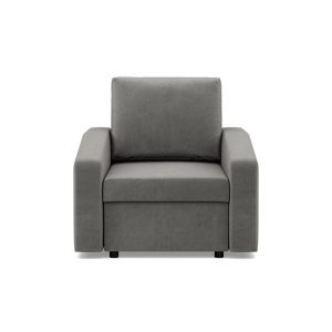 Fotel do salonu, BLOM, velvet, 83x92x92 cm, jasny szary | TYLETEGOTU 773001
