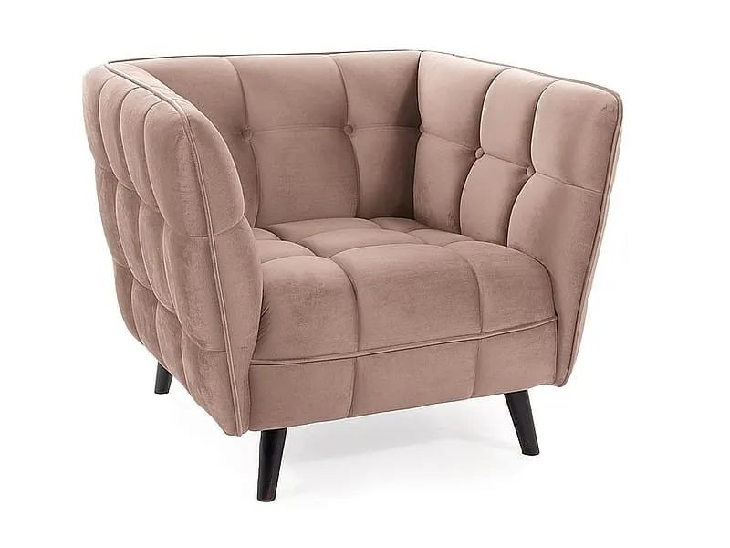 Fotel do salonu CASTELLO 1 VELVET ciemny beż/wenge 994664