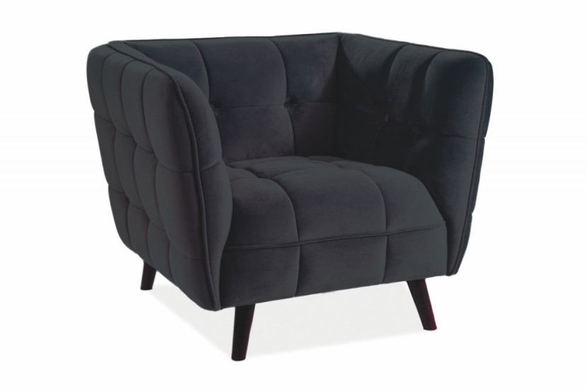 Fotel do salonu CASTELLO VELVET 1 czarny 839928