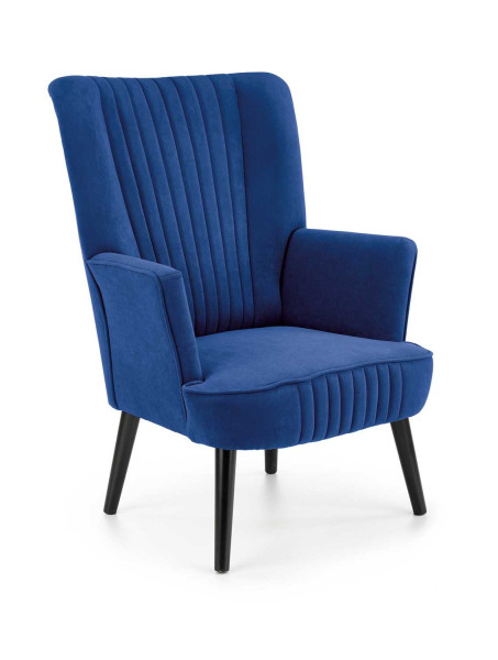 Fotel do salonu DELGADO VELVET granatowy 990309