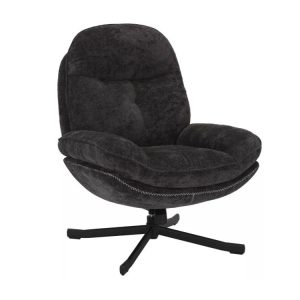 Fotel do salonu HARPER czarny obrotowy 839981 Fotel do salonu HARPER czarny obrotowy 839981