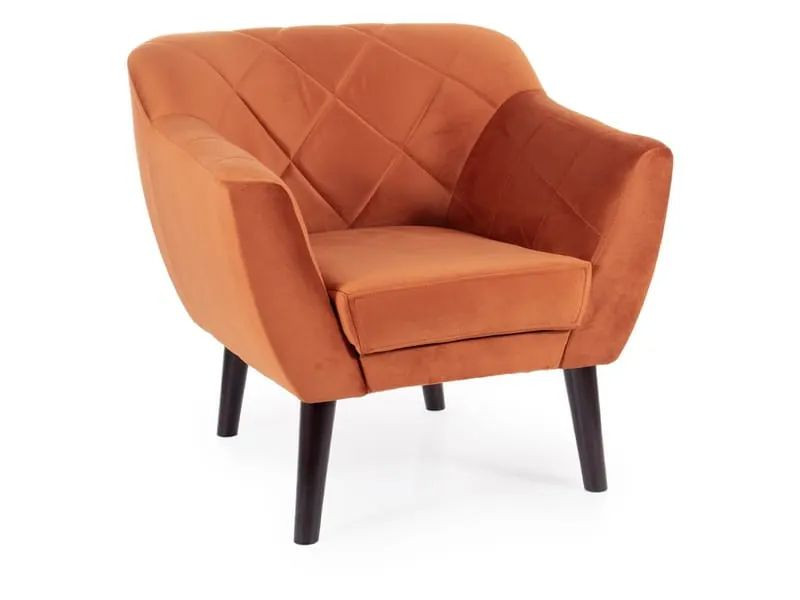 Fotel do salonu KARO 1 Velvet cynamonowy wenge 949500
