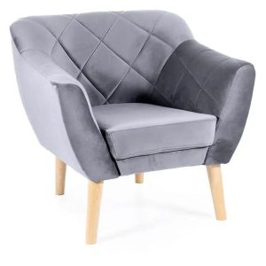Fotel do salonu KARO 1 Velvet szary buk 840105 Fotel do salonu KARO 1 Velvet szary buk 840105