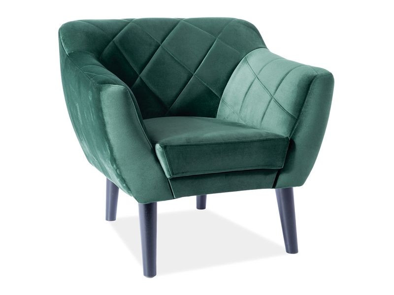 Fotel do salonu KARO 1 VELVET zielony 949513