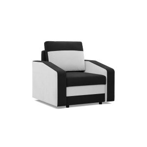 Fotel do salonu, mikrofaza, AURELO, 83x92x92 cm, czarny, biały | TYLETEGOTU 773015 Fotel do salonu, mikrofaza, AURELO, 83x92x92 cm, czarny, biały | TYLETEGOTU 773015