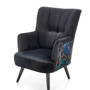Fotel do salonu PAGONI VELVET czarny 995366