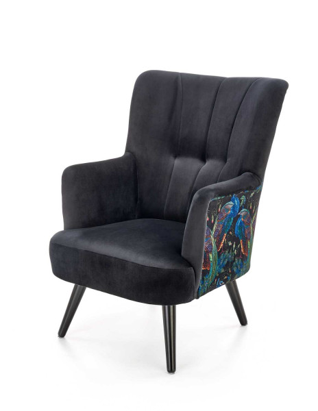 Fotel do salonu PAGONI VELVET czarny 995366