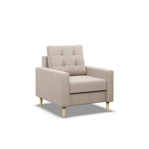 FOTEL do salonu skandynawski, tradycyjny KREMOWY BEŻOWY 322890