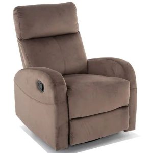 Fotel do salonu z funkcją kołyski OLIMP Velvet cappuccino 839912