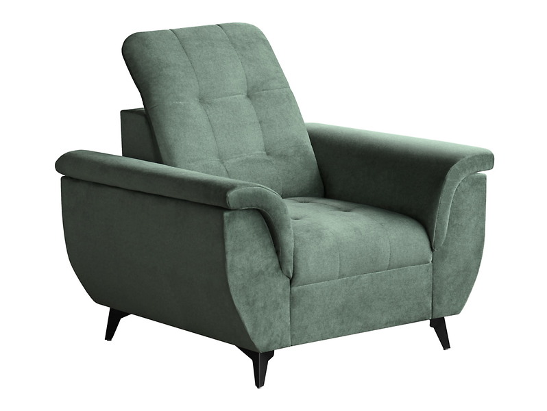 Fotel Doria welurowy zielony 298031