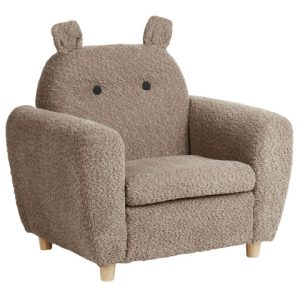 Fotel dziecięcy boucle brązowy MARIBO 410649 Fotel dziecięcy boucle brązowy MARIBO 410649