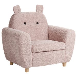 Fotel dziecięcy boucle różowy MARIBO 410662 Fotel dziecięcy boucle różowy MARIBO 410662