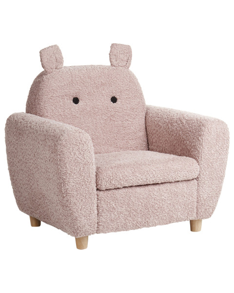 Fotel dziecięcy boucle różowy MARIBO 410662