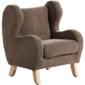 Fotel dziecięcy tapicerowany brązowy 433380 Fotel dziecięcy tapicerowany brązowy 433380