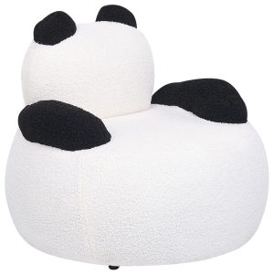 Fotel dziecięcy tapicerowany panda biały 158579 Fotel dziecięcy tapicerowany panda biały 158579