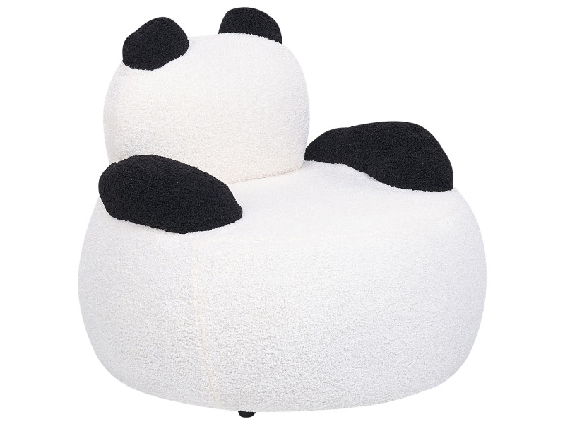 Fotel dziecięcy tapicerowany panda biały 158579