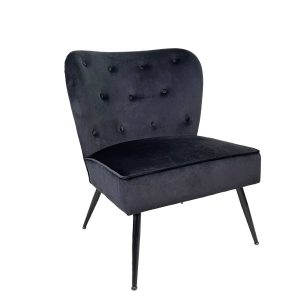 Fotel ELOYA czarny 71×75,5×86 cm HOMLA 916912 Fotel ELOYA czarny 71×75,5×86 cm HOMLA 916912