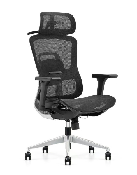 Fotel ergonomiczny ANGEL biurowy obrotowy Homer Czarno-Szary 395331